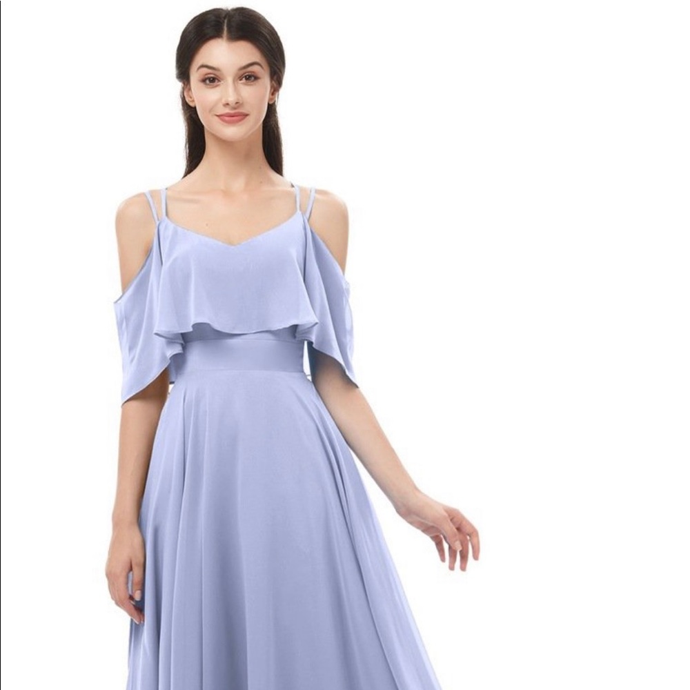 Lavender chiffon bridesmaid dress